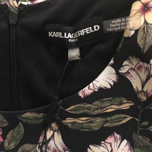 Karl Lagerfeld Pretty Floral Dress 10 FREE SHIP - Picture 4 of 5